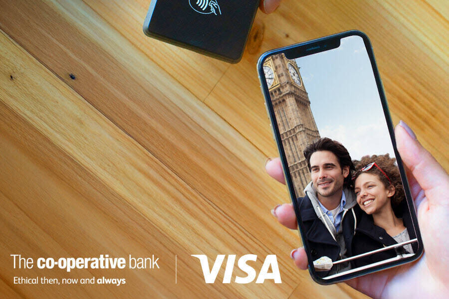 The Co-operative Bank logo | VISA logo
