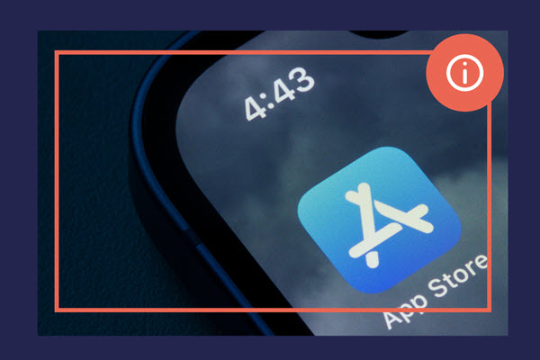 A smart phone displaying an App Store icon