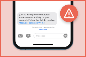 Example of a scam text message